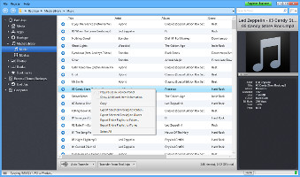 Showing the music panel in iExplorer